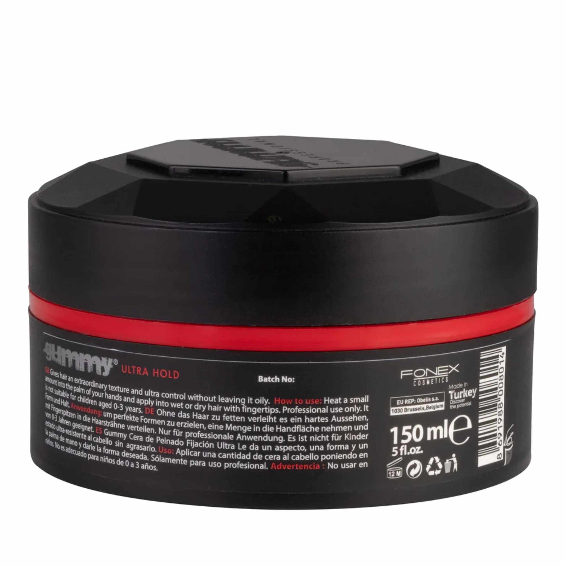 Gummy Styling Wax Ultra Hold Information Label 150 ml