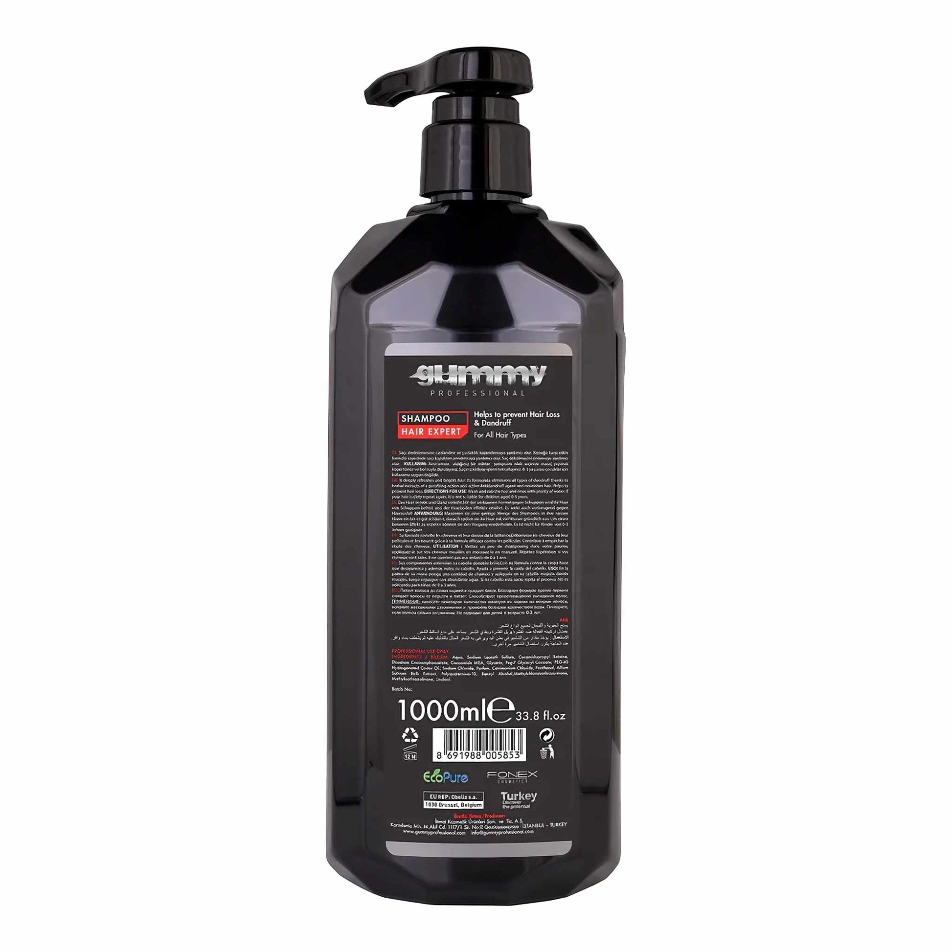 Gummy Shampoo Hair Expert 1000 ml Backside Label