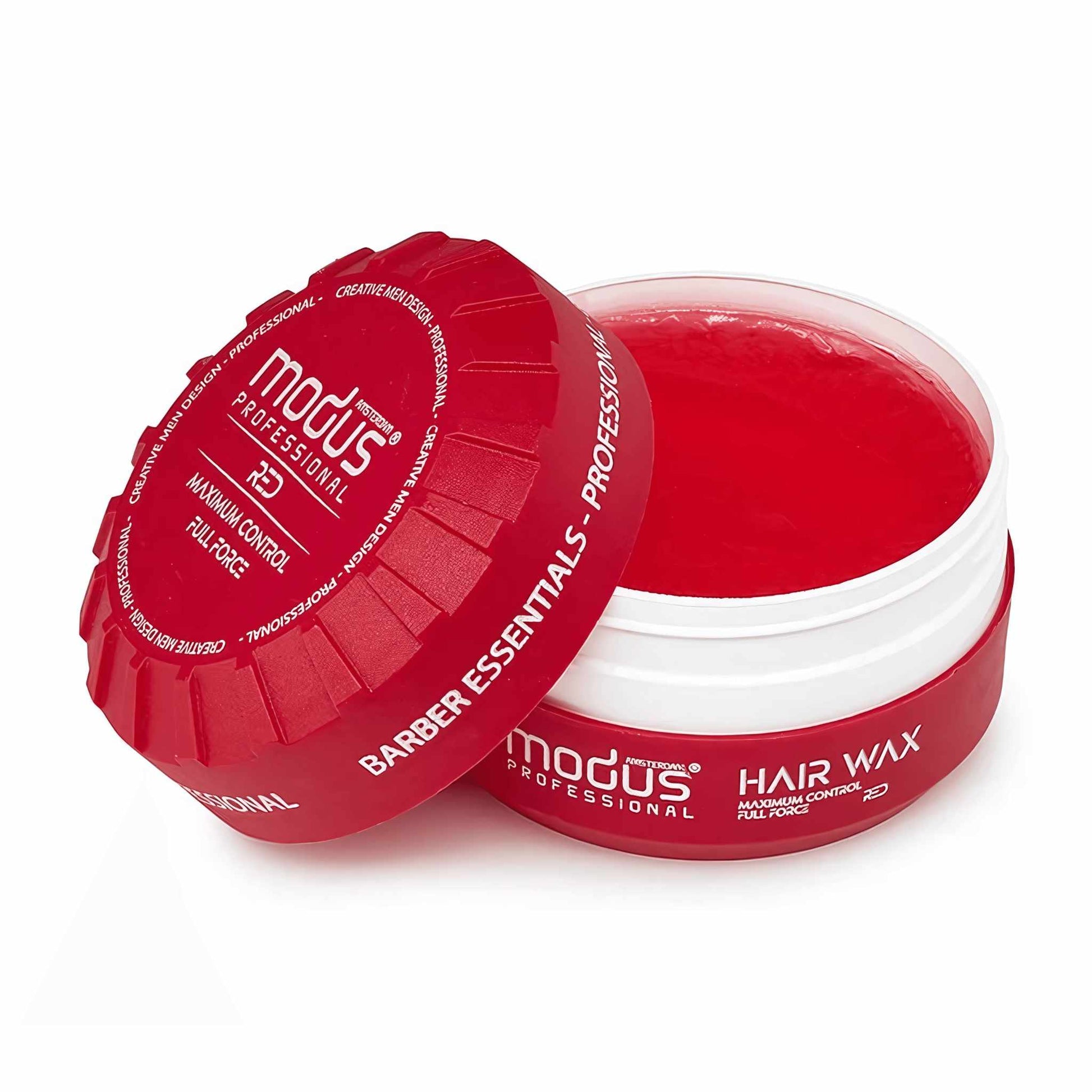 Modus Hair Wax Maximum Control Full Force Red Open Lid 150 ml
