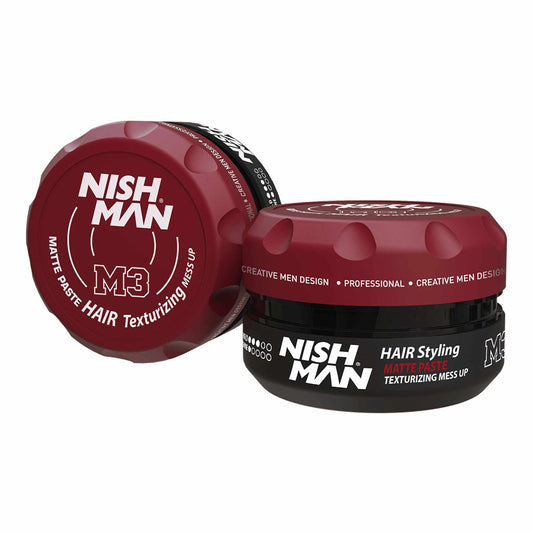 Nishman Hair Styling Wax M3 Matte Paste Texturizing Mess Up 100 ml