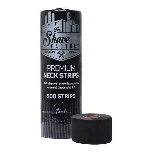 The Shave Factory Neck Strips Black 500 pieces