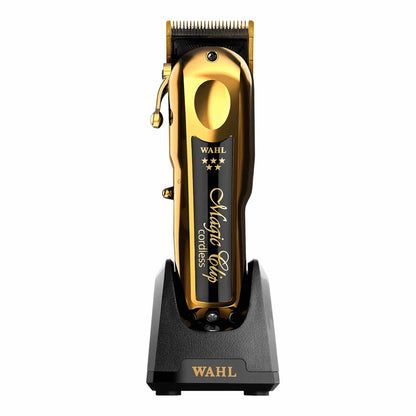 Wahl Magic Clip Cordless Gold in Charging Stand