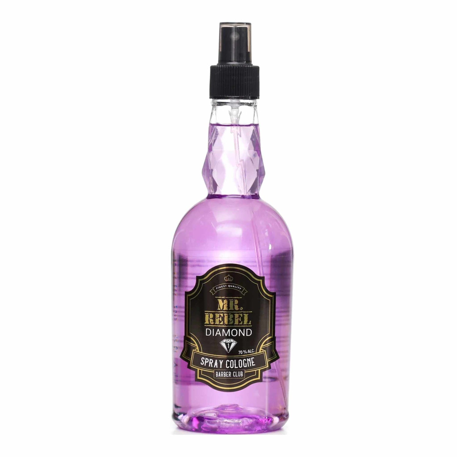 Mr Rebel Cologne Spray Diamond 01 Purple 440 ml 70% Alcohol Barber Club