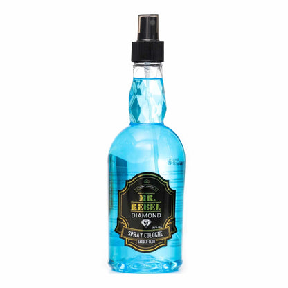 Mr Rebel Cologne Spray Diamond 02 Blue 440 ml 70% Alcohol Barber Club