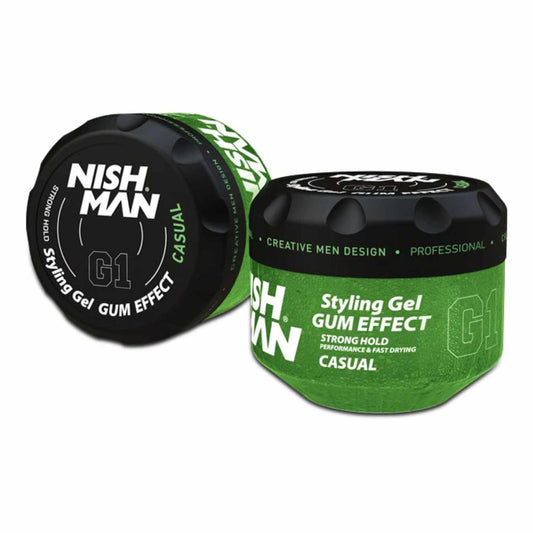 Nishman Hair Styling Gel Gum Effect Strong Hold G1 Casual 300 ml Online Haarshop