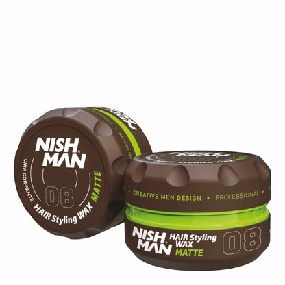 Nishman Hair Styling Wax Matte 08 Brown - 150 ml
