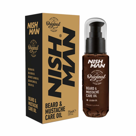 Nishman Beard &amp; Mustache Care Oil + Jojoba Oil - 75ml