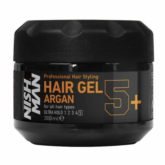 Nishman Hair Gel Argan 5+ Ultra Hold - 300 ml