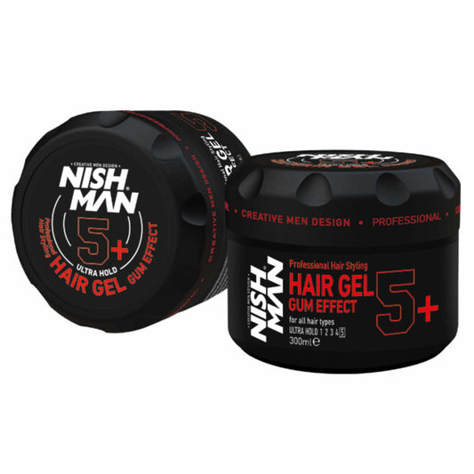Nishman Hair Gel Gum Effect 5+ Ultra Hold - 300 ml